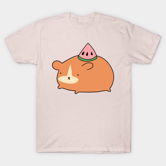 Watermelon Wedge Hamster T-Shirt by saradaboru